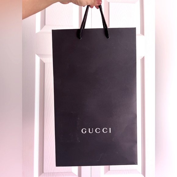 Gucci Empty Paper Bag - Black 15” x 9” x 5.5” - Picture 1 of 4